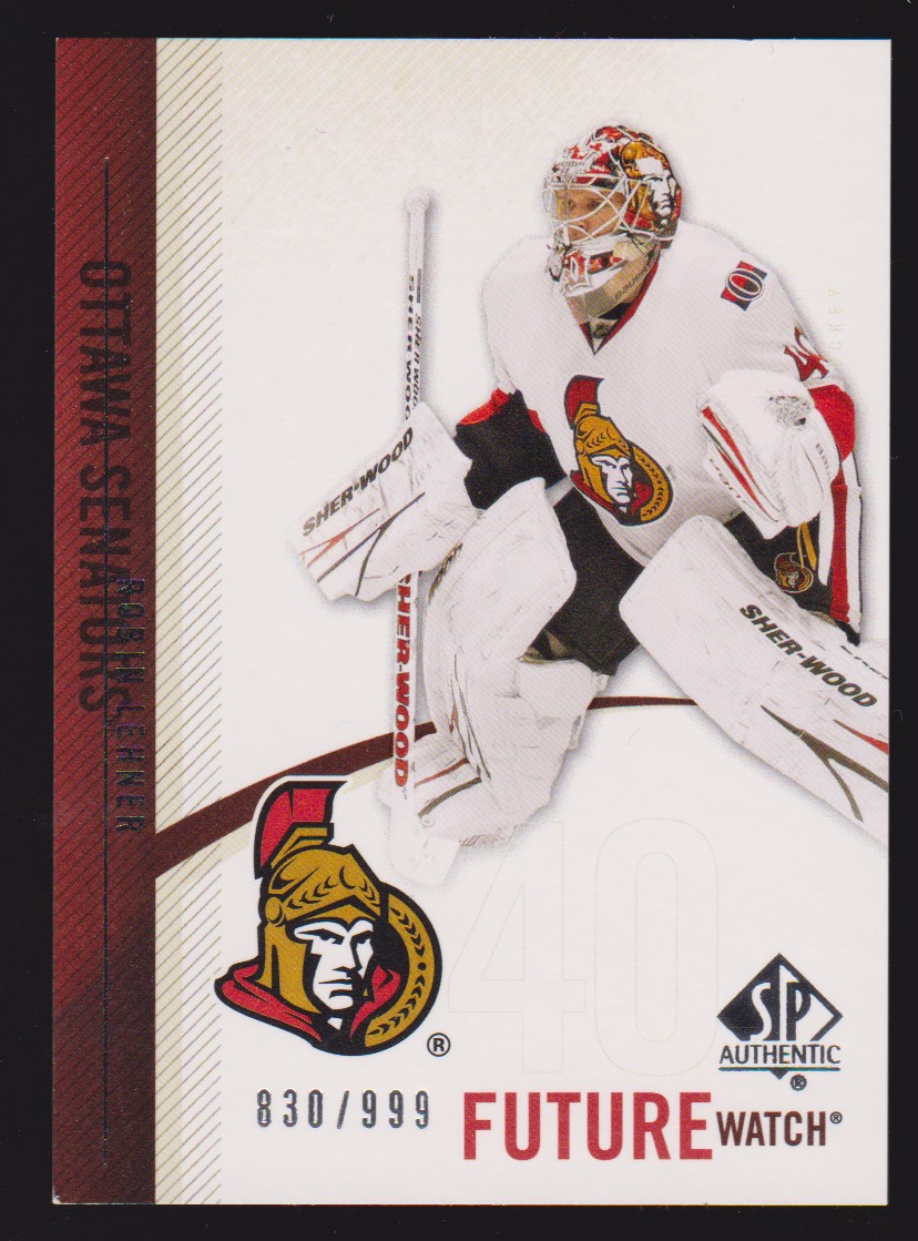 (image for) 2010-11 SP Authentic #239 Robin Lehner RC 830/999